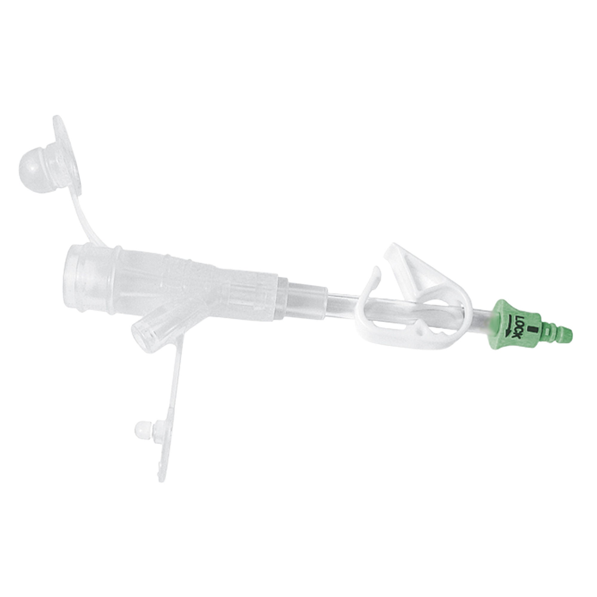 MIC-Key Straight Feeding Set with Y-Port, 2 Inch Tube, Right Angle