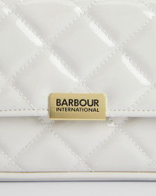 Soho Mini Quilted Crossbody Bag Gloss Silver Birch
