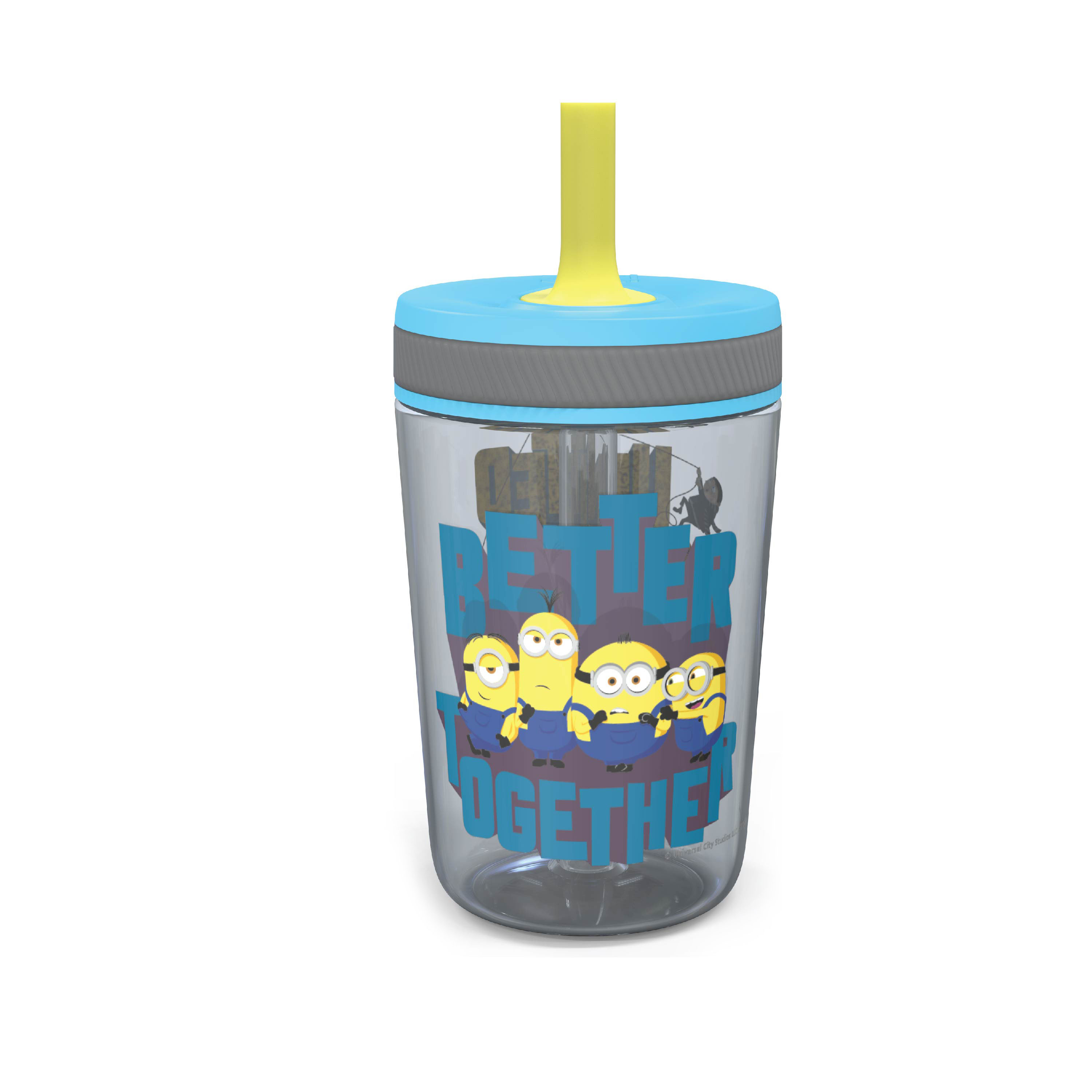Minions 2 Movie 15  ounce Plastic Tumbler with Lid and Straw, Minions, 2-piece set slideshow image 3