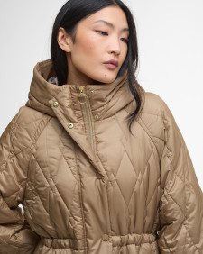 Celine Quilted Jacket Military Brown/Hessian Tartan