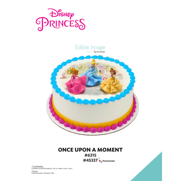 Disney Princess Once Upon a Moment The Magic of Cakes® PhotoCake® Enhanced Round Background Page