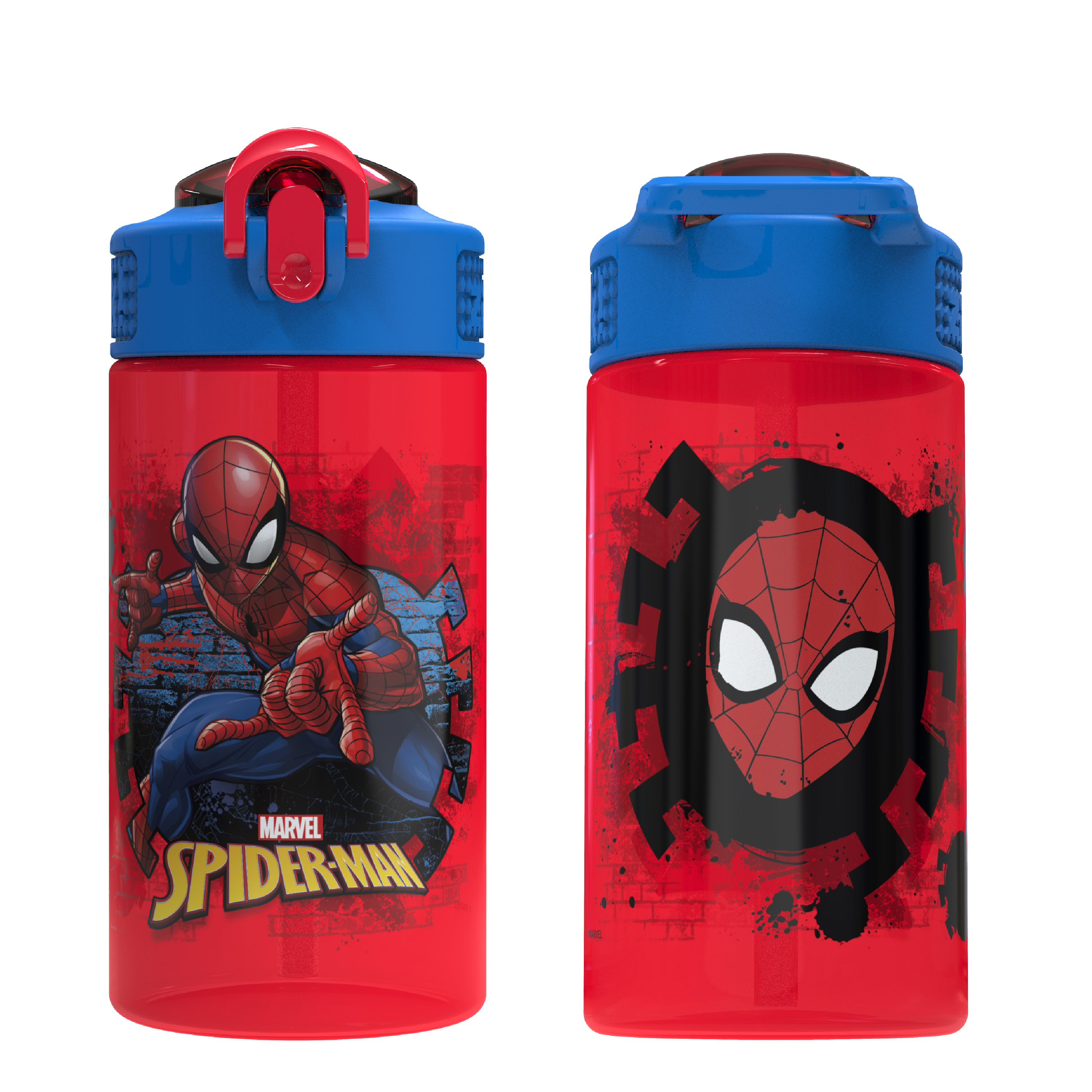 Marvel Comics 16 ounce Reusable Plastic Water Bottle with Straw, Spider-Man slideshow image 5 Marvel Comics 16 ounce Reusable Plastic Water Bottle with Straw, Spider-Man slideshow image 5