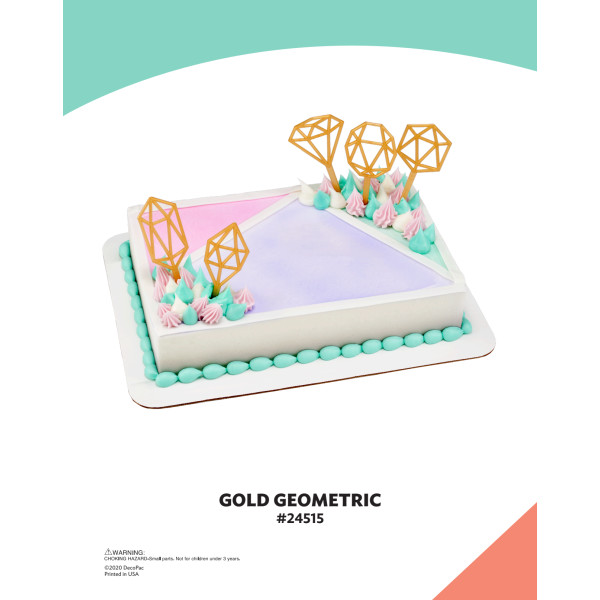 Gold Geometric The Magic of Cakes® Icing Only Page