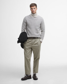 Maglione Masham a collo alto con risvolto 