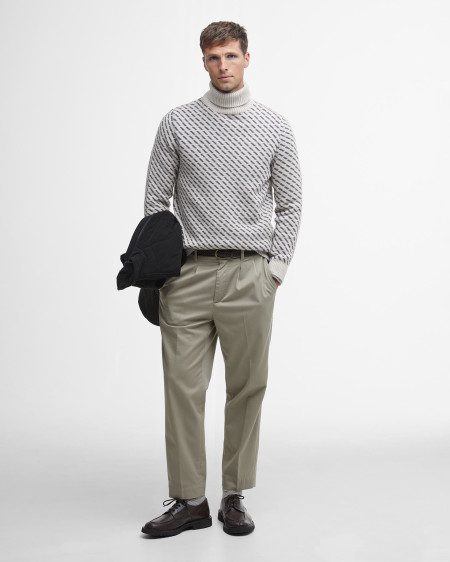 Maglione Masham a collo alto con risvolto