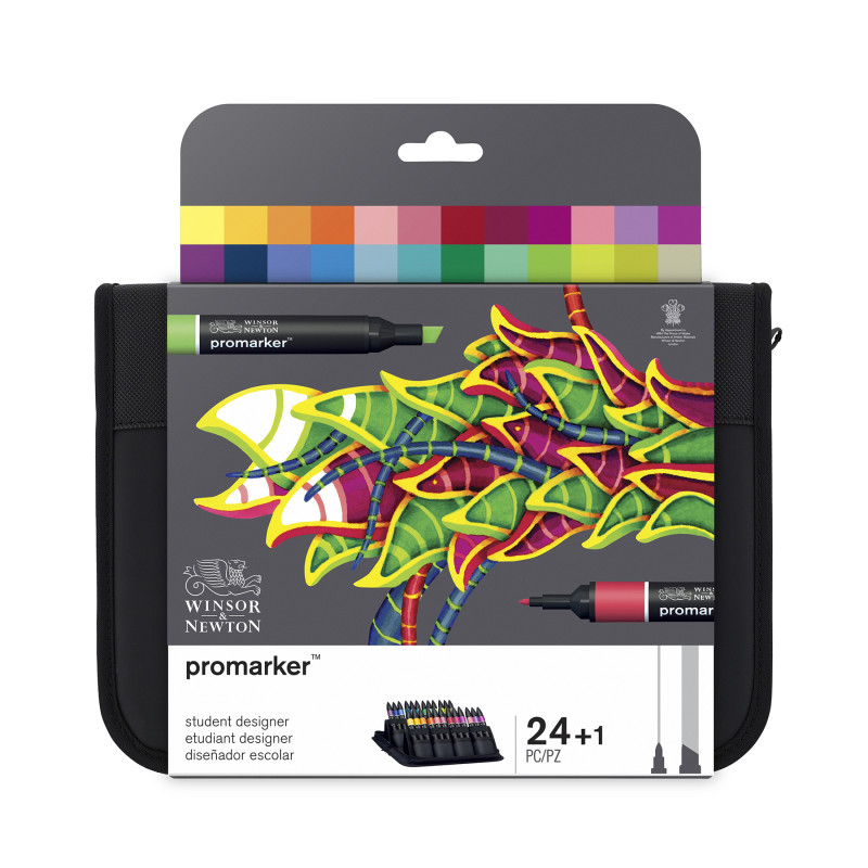 Promarker™ Student Designer Zipper Wallet, Strong Colors, Set of 24