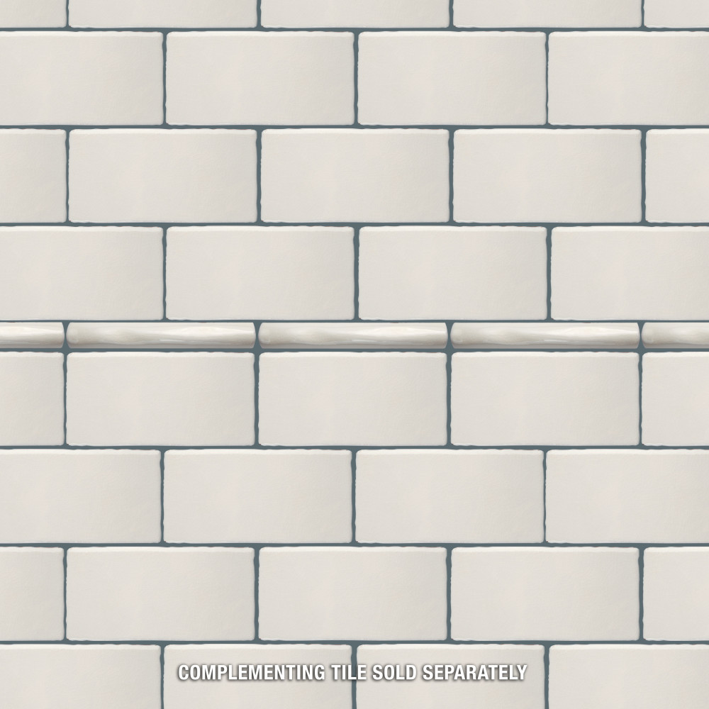 Antic Craquelle White 3 in. x 6 in. Ceramic Wall Tile
