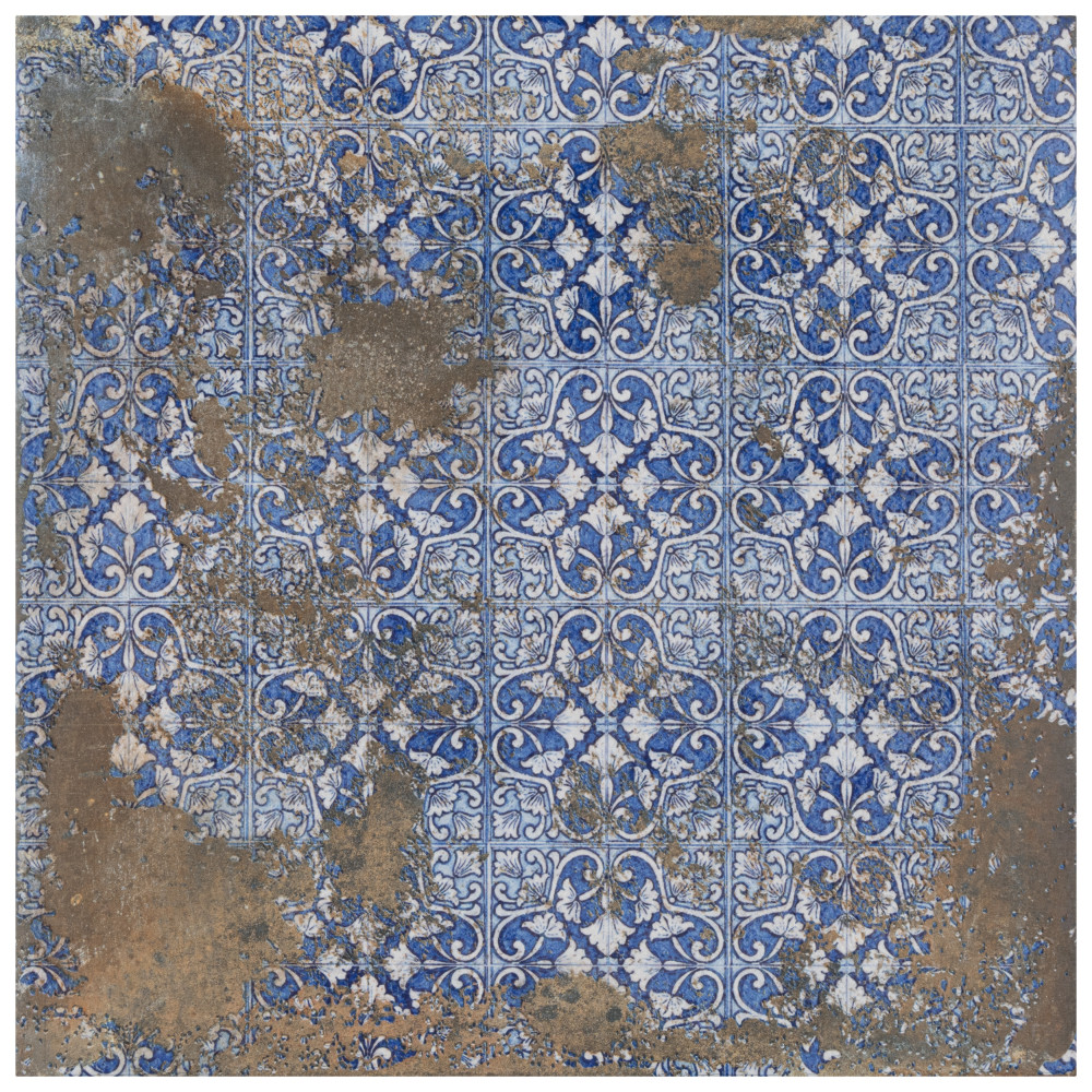 Antigua Deco Terra 13 in. x 13 in. Porcelain Floor and Wall Tile