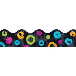 Color Harmony&trade; Swirl Dots on Black Terrific Trimmers&reg;, 39'