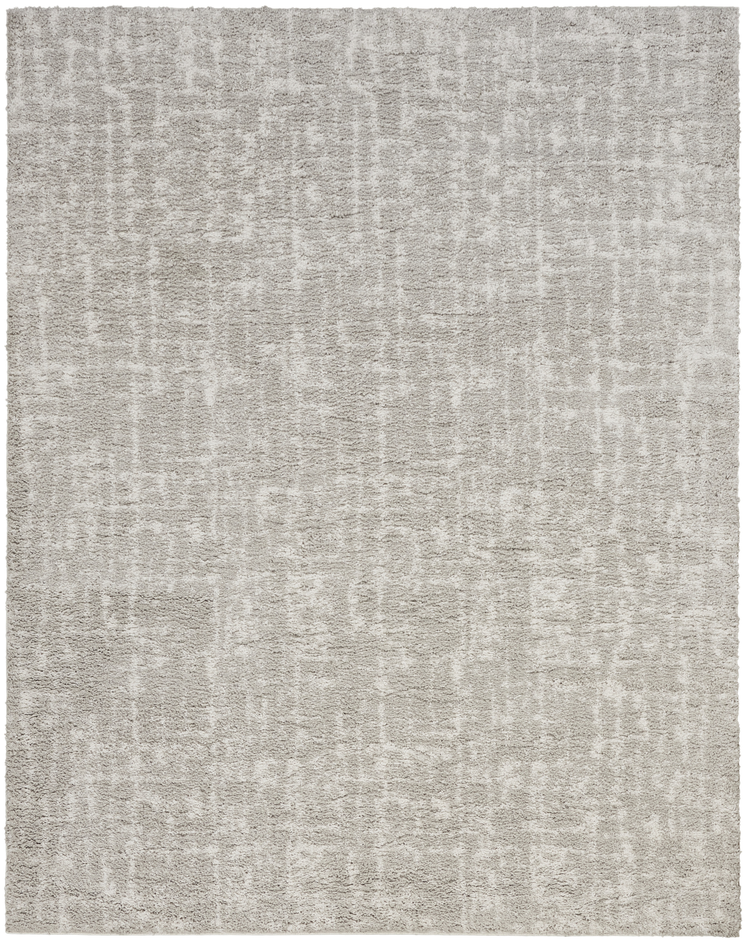 Nourison Modern Shag 7'10" x 9'10" Grey Ivory Modern Indoor Rug