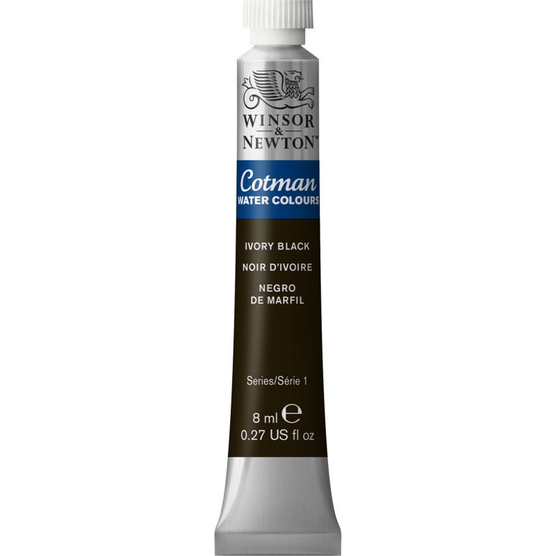Cotman Watercolor Paint, 8 mL Tube, Ivory Black