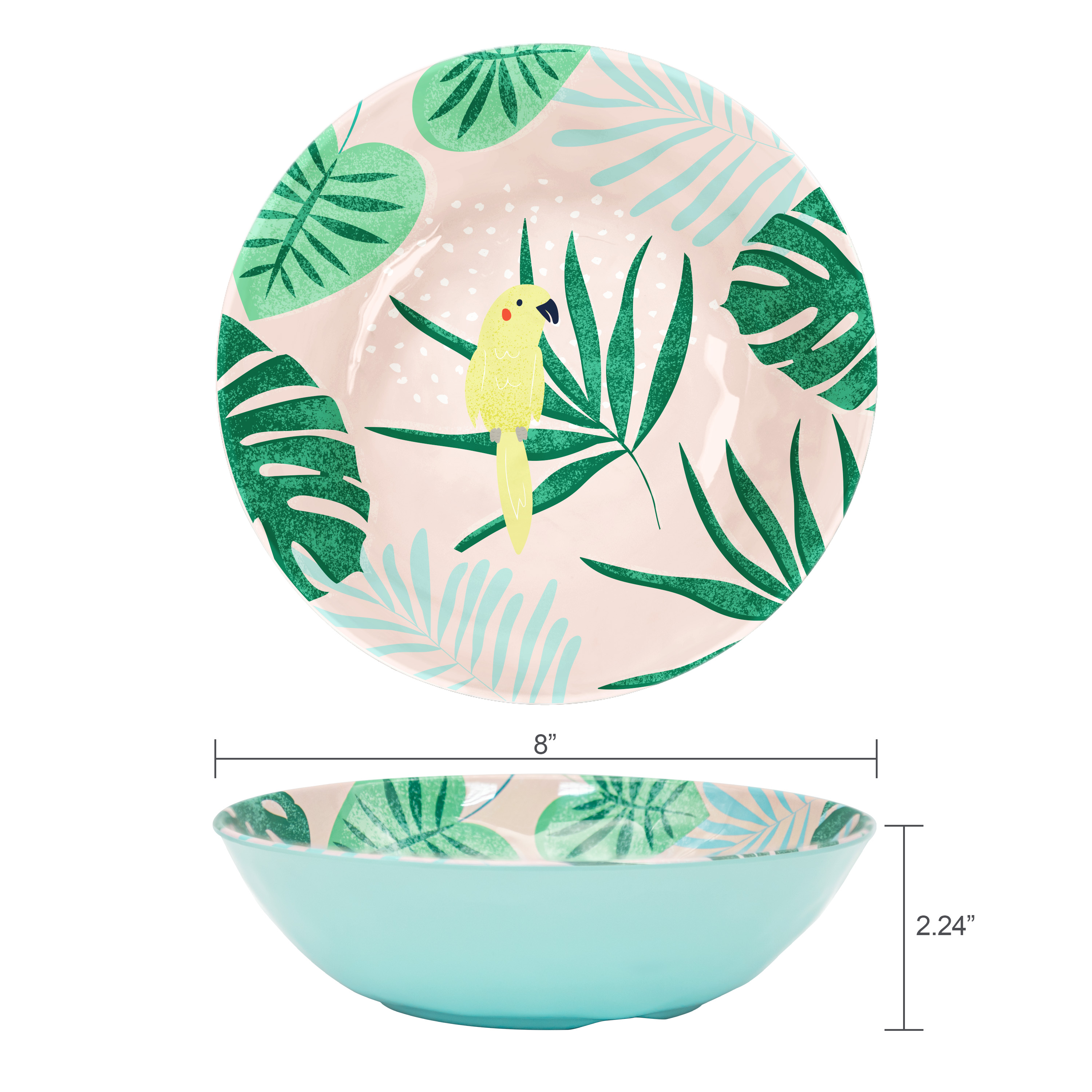 Summer Prints Dinnerware Set, Pink Tropics, 12-piece set slideshow image 5 Summer Prints Dinnerware Set, Pink Tropics, 12-piece set slideshow image 5