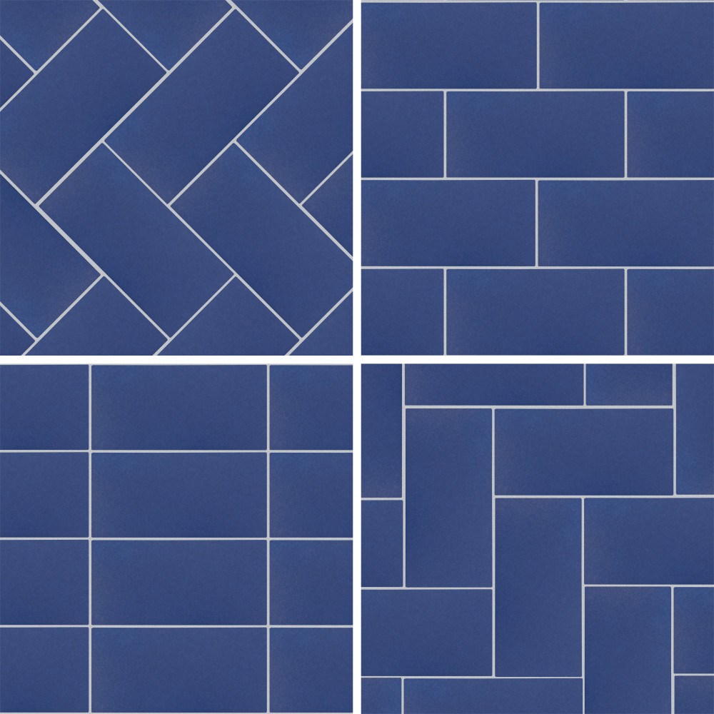 Piscina Glossy Cobalt Blue with Biotech 9-5/8 in. x 19-1/2 in. Porcelain Floor and Wall Tile
