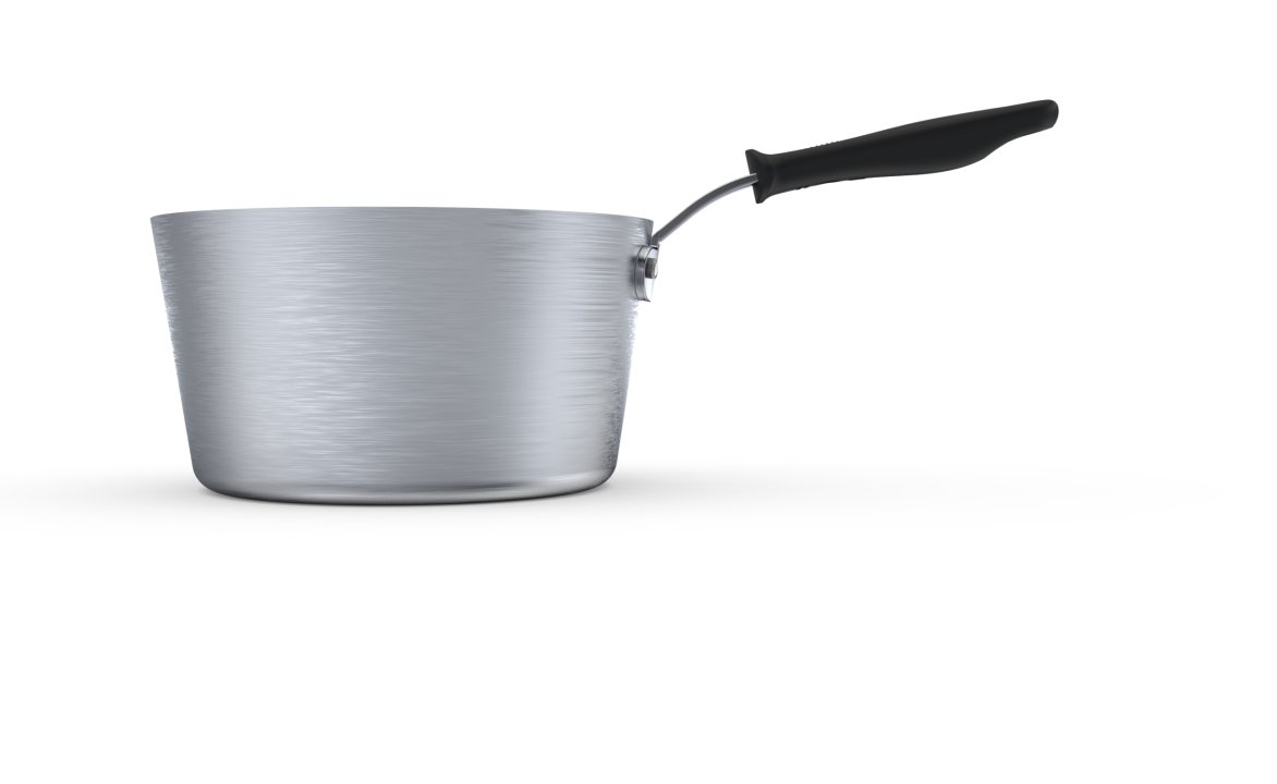 8 ½-quart Wear-Ever® tapered aluminum saucepan with SteelCoat x3™ nonstick coating and silicone handle