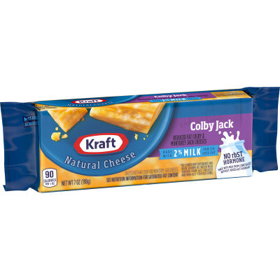 Kraft Colby Cheese with 2% Milk, 7 oz Block