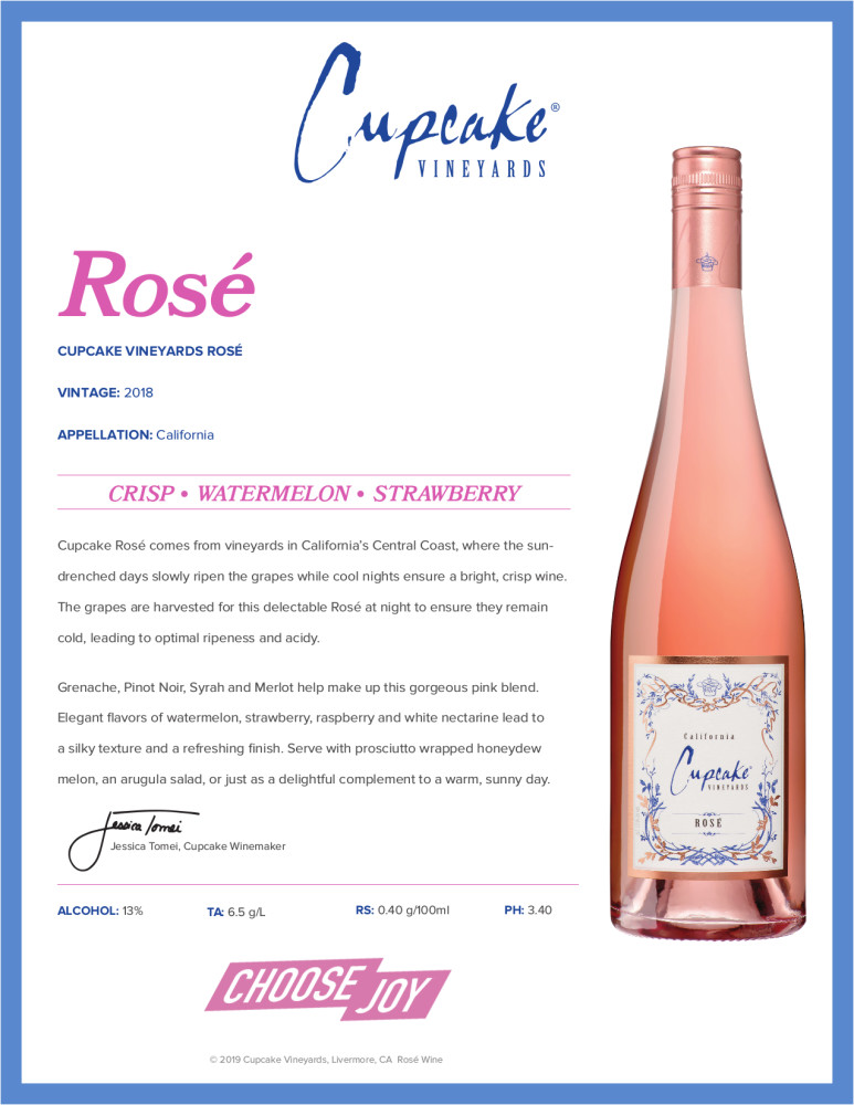 Cupcake® Vineyards Rosé Wine 750ml, 2019, California