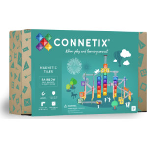 Magnetic Tiles Rainbow Ball Run Pack, 92 Pieces