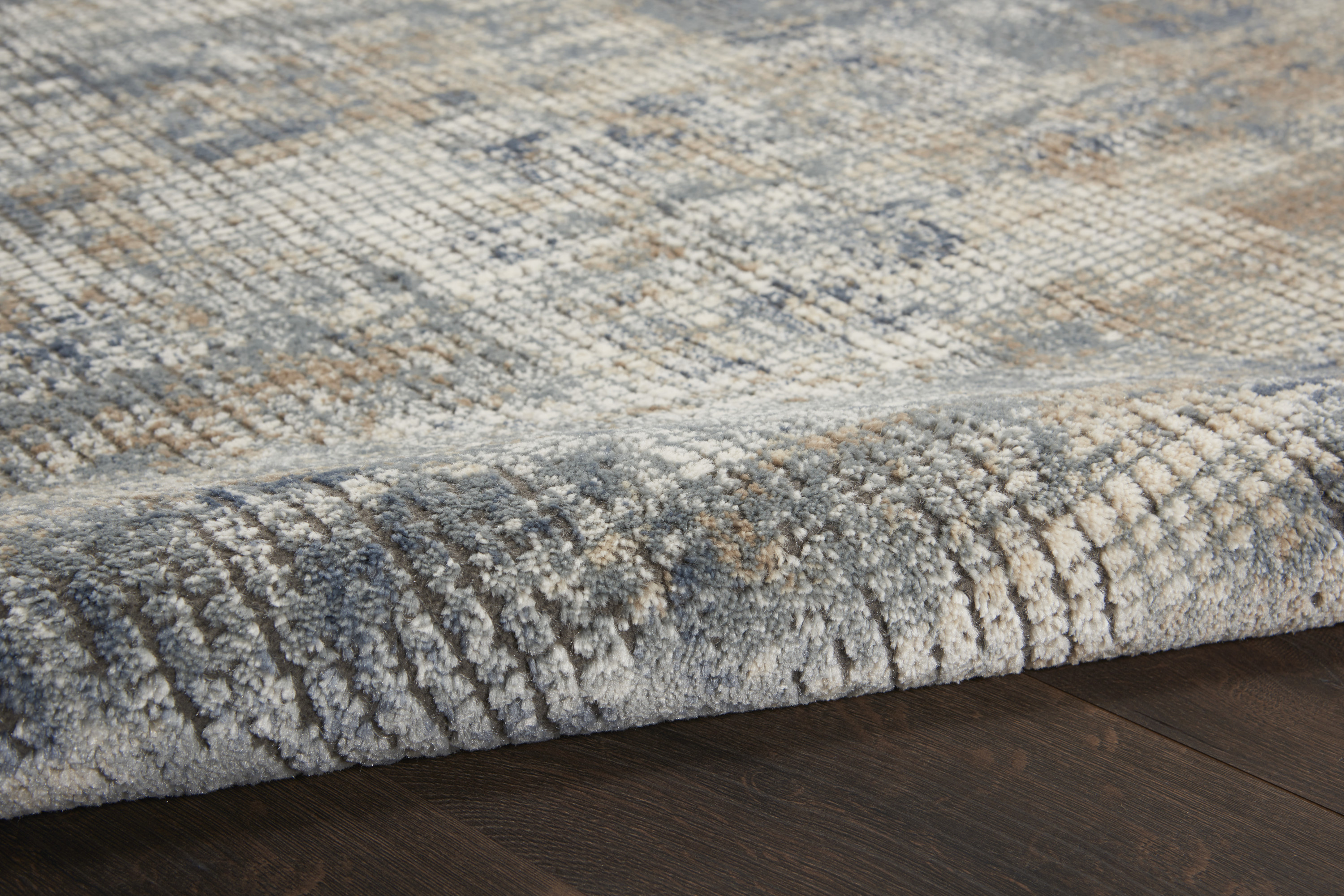 Nourison Quarry 7'10" x 9'10" Blue Beige Modern Indoor Rug