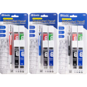 2.0 mm Mechanical Pencil with HB, 2B, 4B & 6B Lead, Assorted Barrel Color, 1 Pencil