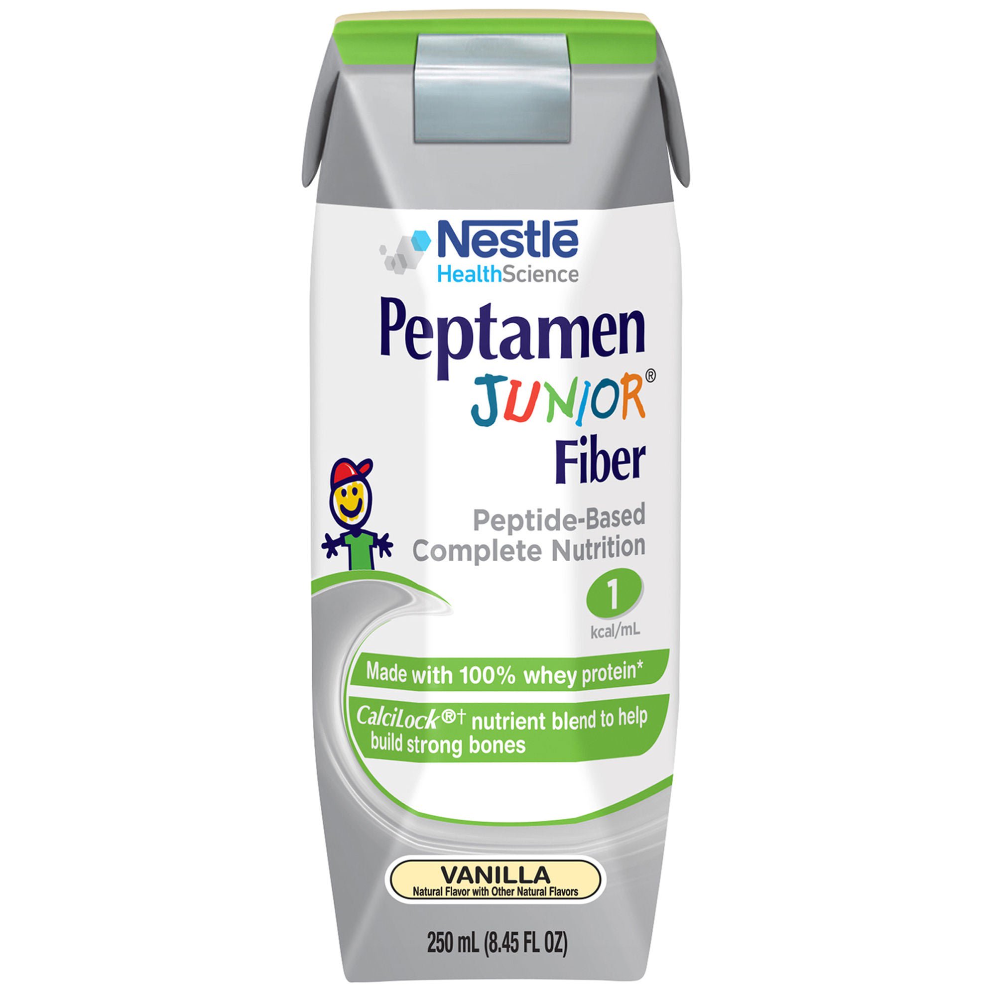Peptamen Junior® Fiber Peptide-Based Complete Nutrition, Vanilla, 8.45-oz.