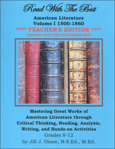 Read With the Best: American Literature Volume 1: 1500-1860 Teacher's Edition