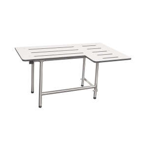 Bobrick, Reversible Shower Seat with Swing Down Legs, Phenolic and Satin Finish