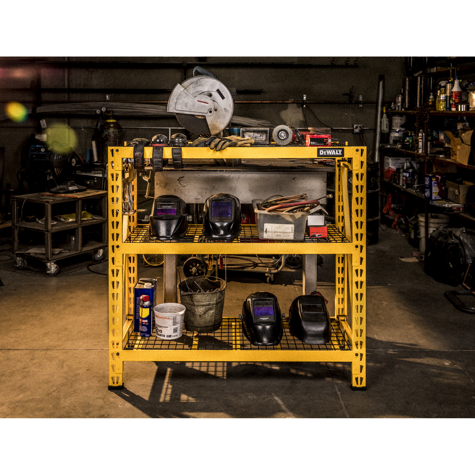 Dewalt 4 ft. Tall 3 Shelf Steel Wire Deck Storage Rack DXST4500W