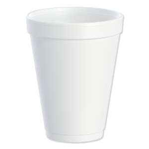 Dart, Foam Drink Cups, 12 oz, White