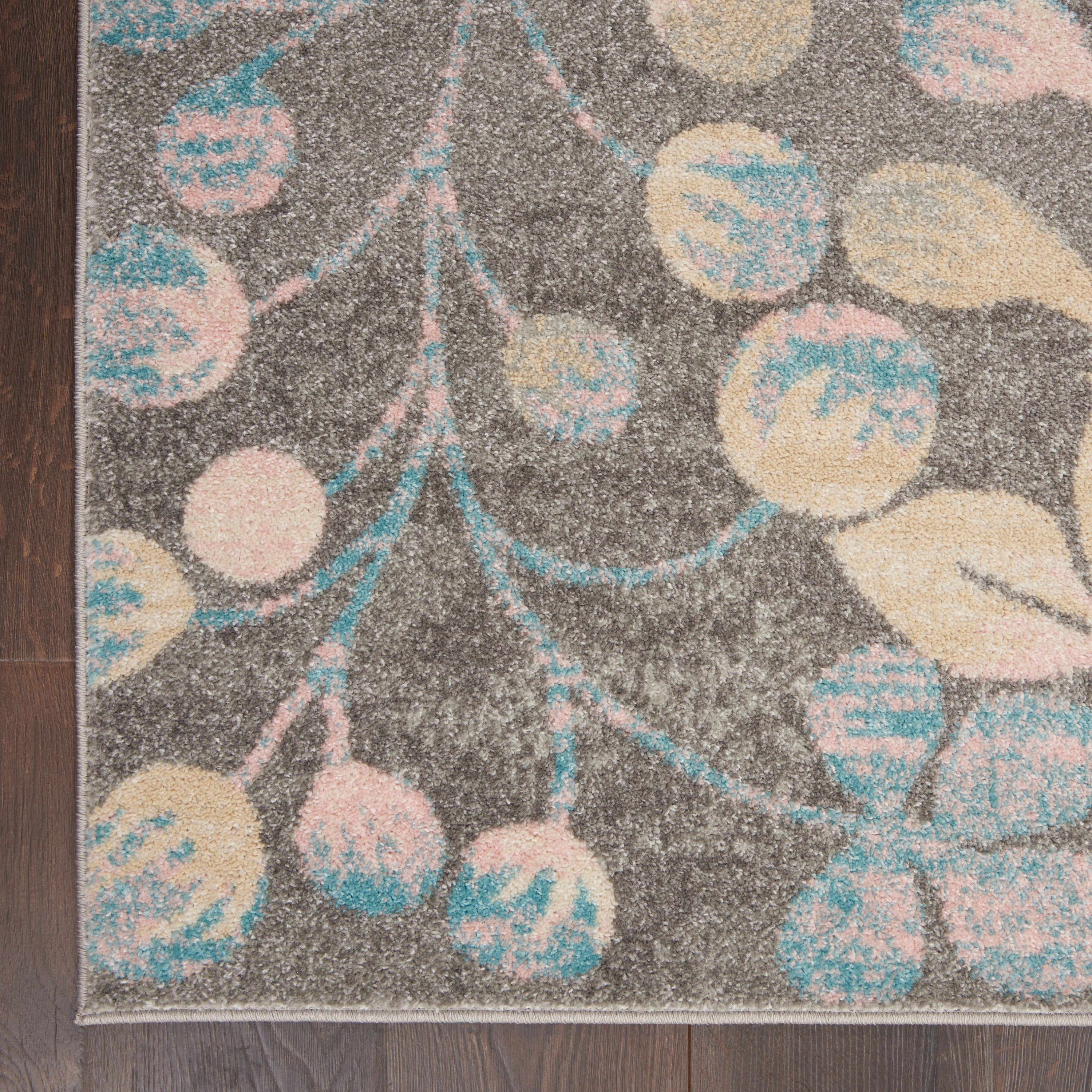 Nourison Tranquil 6' x 9' Grey Beige Farmhouse Indoor Rug