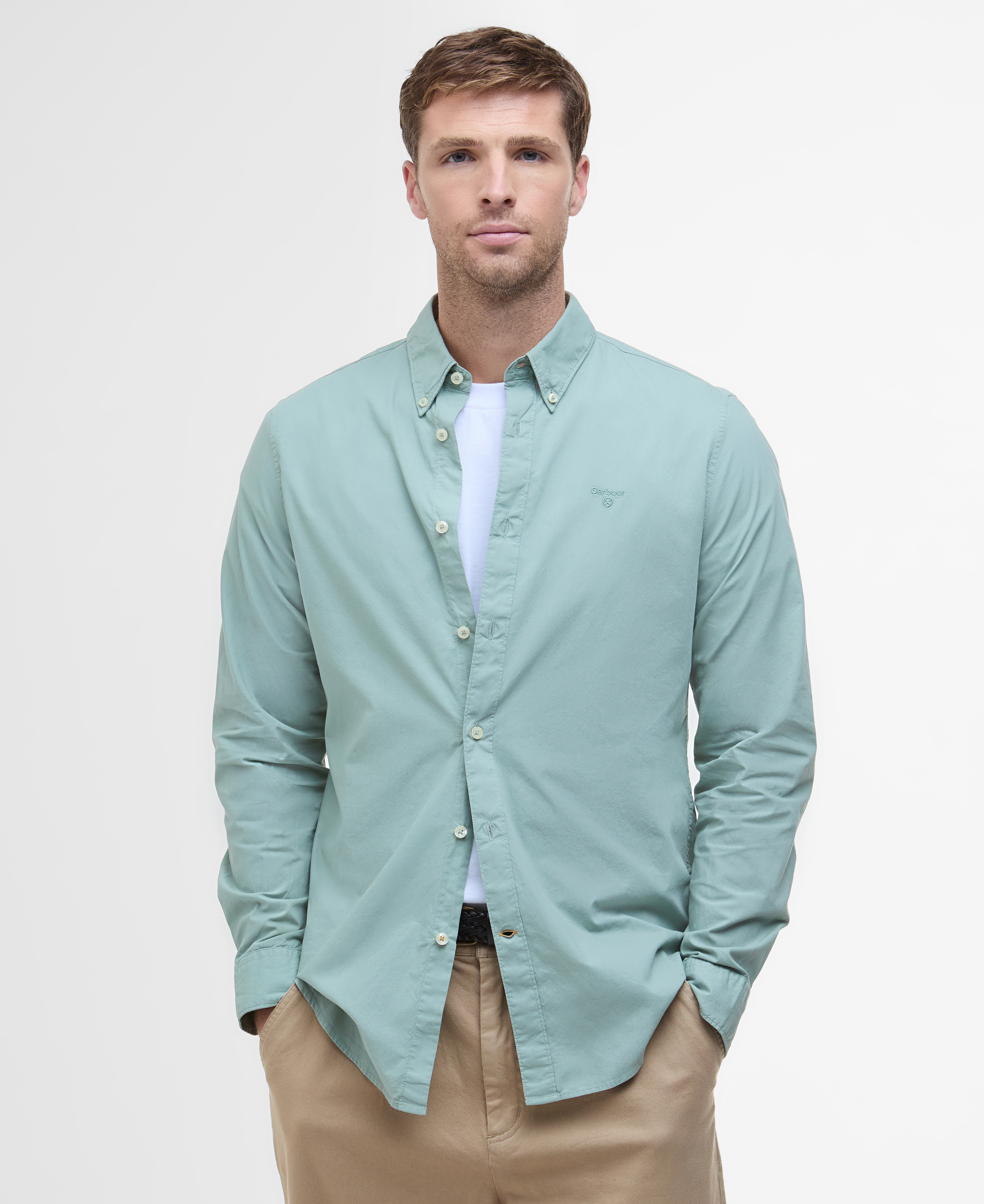 Garment Dyed Tailored Long-Sleeved Shirt image number 0