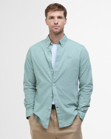 Garment Dyed Tailored Long-Sleeved Shirt Pale Apple