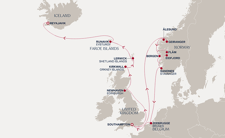 Itinerary map