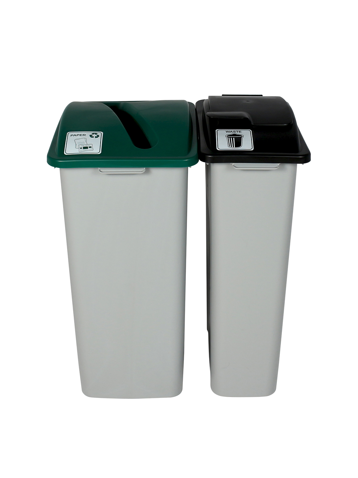WASTE WATCHER – Double – Kit – Xl – Paper-Waste – Slot-Solid Lift – Grey-Green-Black