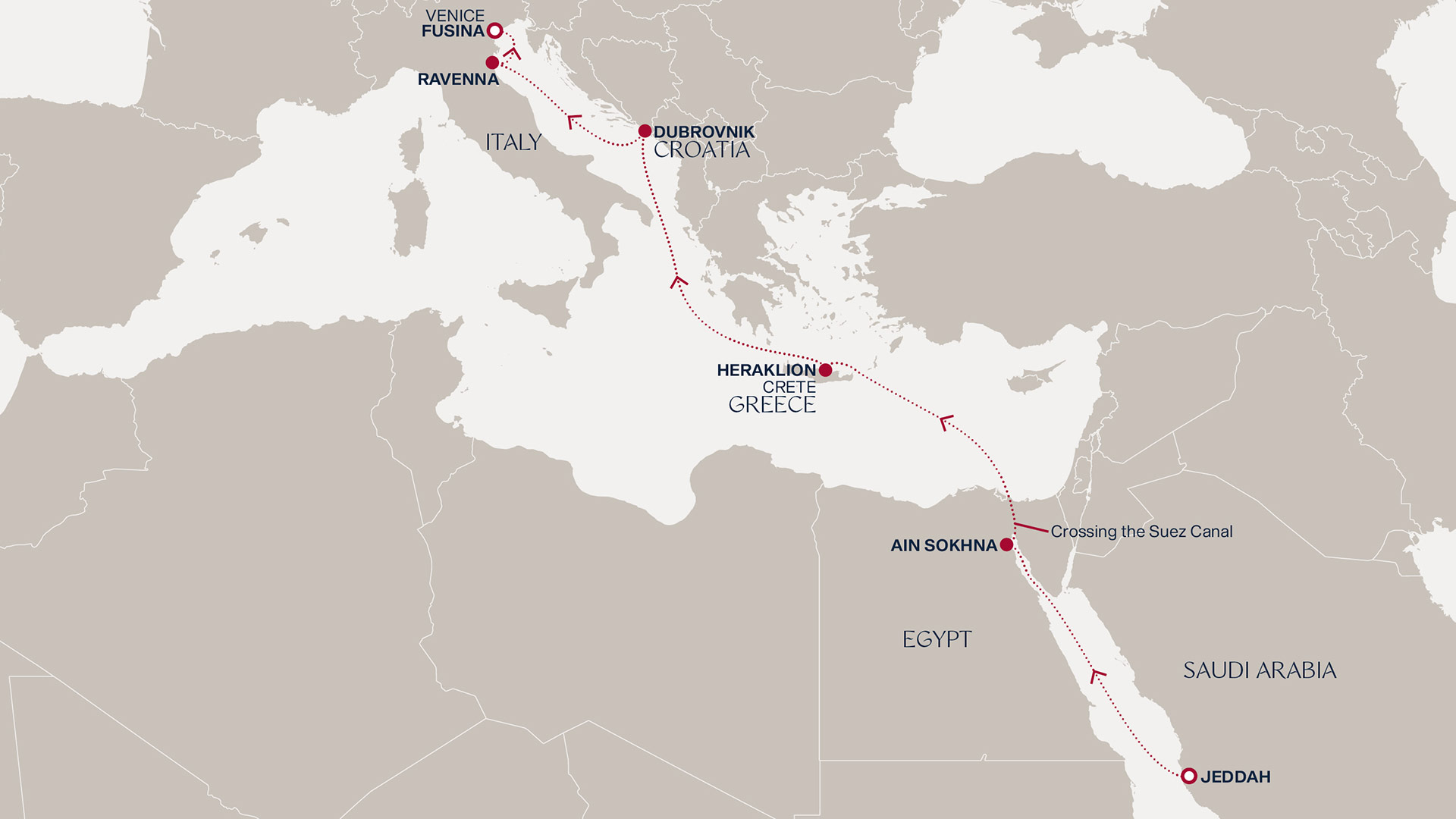 Itinerary map