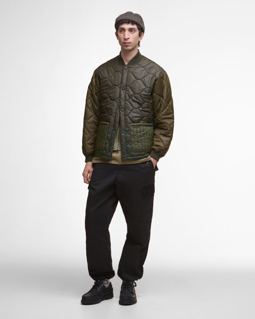 Giacca trapuntata Cording Army Green