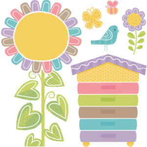 Rainbow Garden Bulletin Board Set