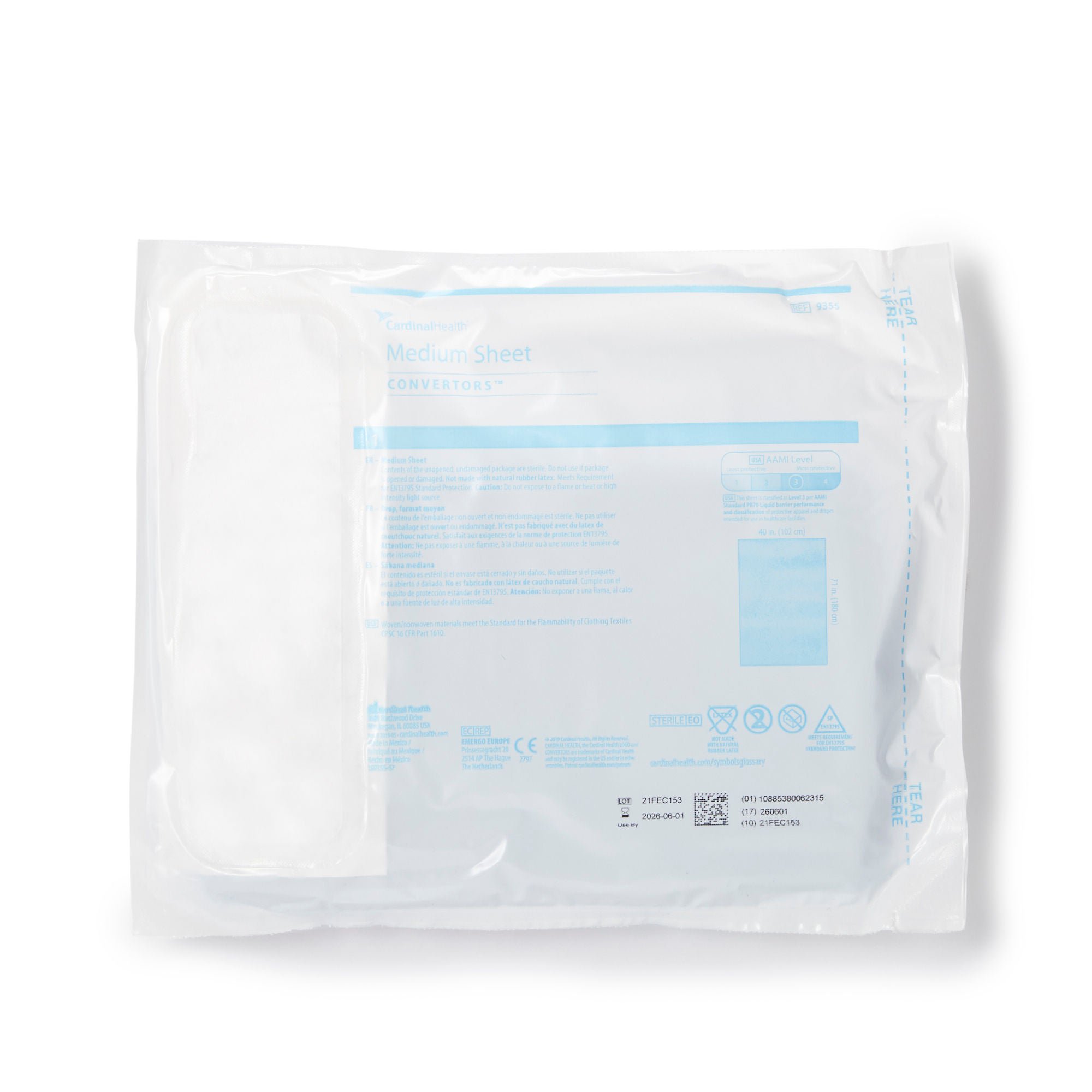 Cardinal Health™ Sterile Medium General Purpose Drape, 40 x 71 Inch