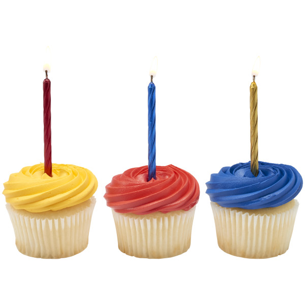 Metallic Tall Spiral Specialty Candles