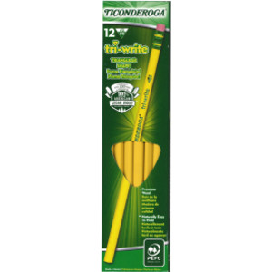 Tri-Write™ Wood-Cased Pencils, #2 HB Soft, Yellow, 12 Ct