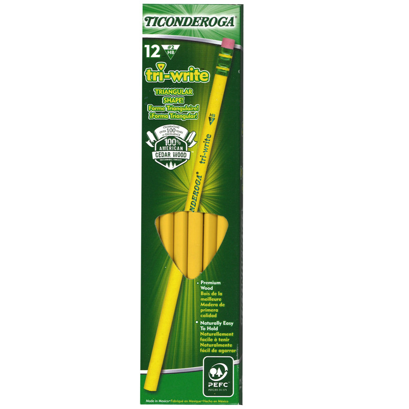 Tri-Write%E2%84%A2+Wood-Cased+Pencils%2C+%232+HB+Soft%2C+Yellow%2C+12+Ct