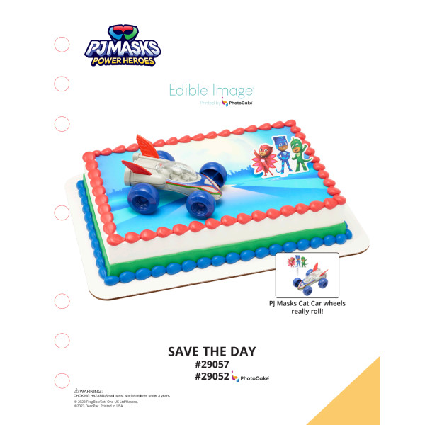 PJ Masks Save the Day The Magic of Cakes® PhotoCake® Enhanced Background Page