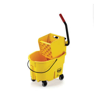 Rubbermaid Commercial, WaveBrake®, 26qt, Mop Bucket w/ Sidepress Wringer, Yellow
