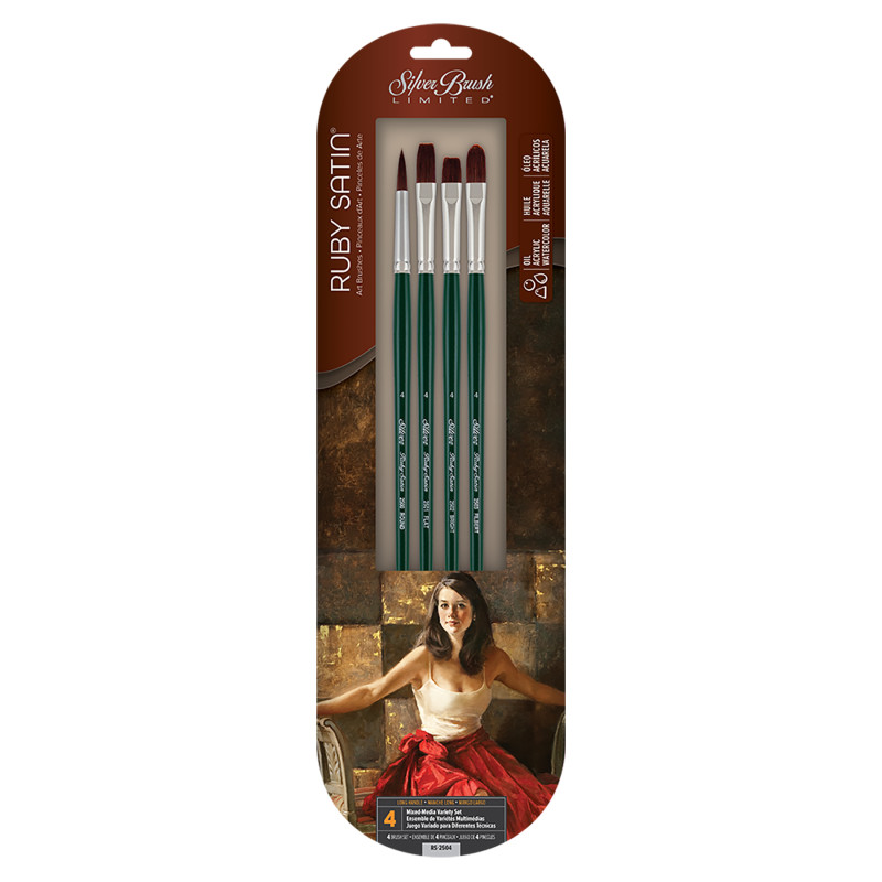 Ruby Satin® 4-Piece LH Brush Set