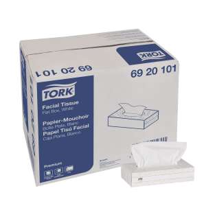 Tork, Premium, Facial Tissue, 2 ply, White