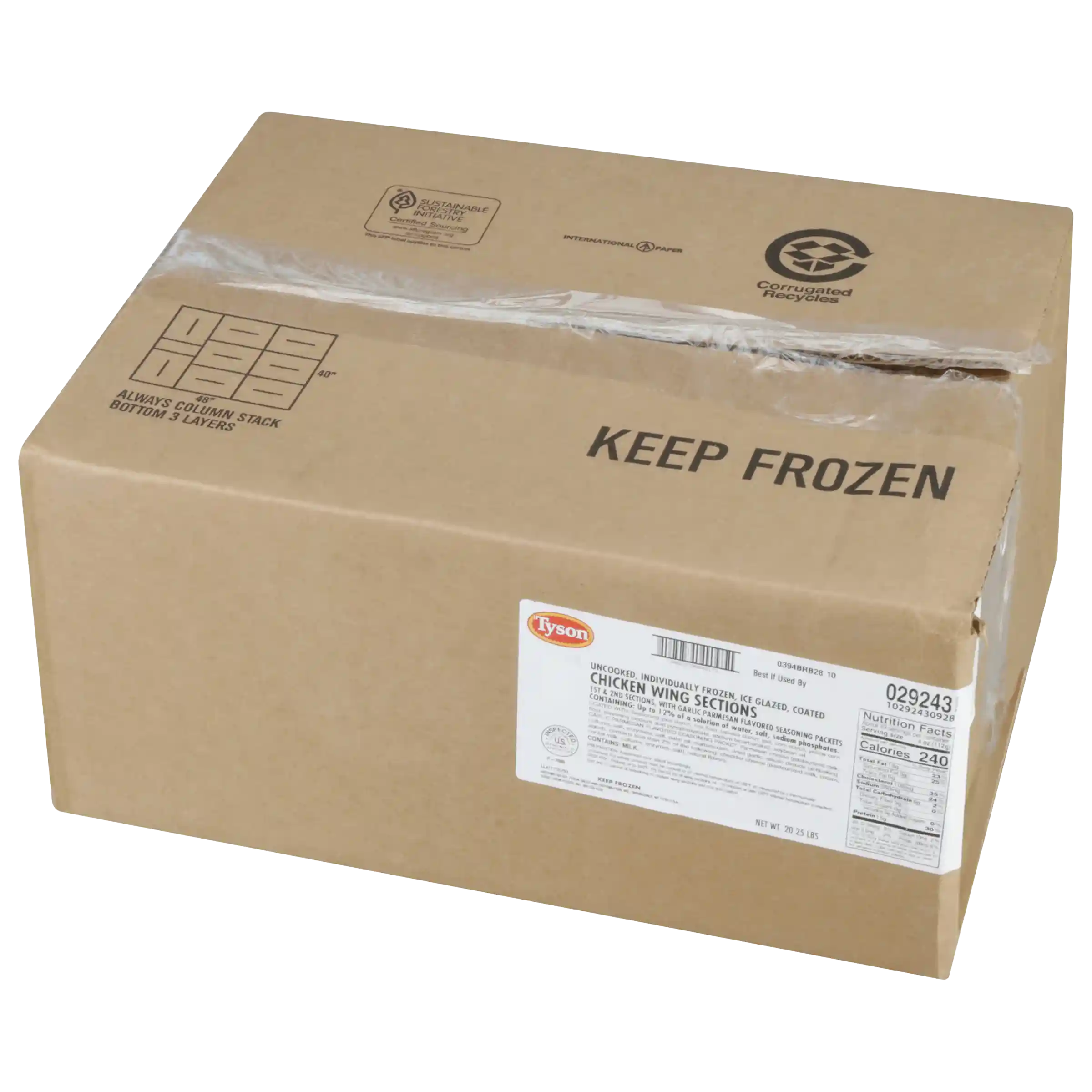 Tyson® IF Coated Bone-In Chicken Wing Sections, With Garlic Parmesan Seasoning Packets, Jumbo_image_5