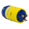 Ericson&reg; Straight Blade Plug, 15A, 125V ac, Solid Brass Blade, NEMA 5-15P, Plug Connection, 2-Pole, 3-Wire, Yellow