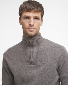 Essential Half-Zip Jumper Dark Stone