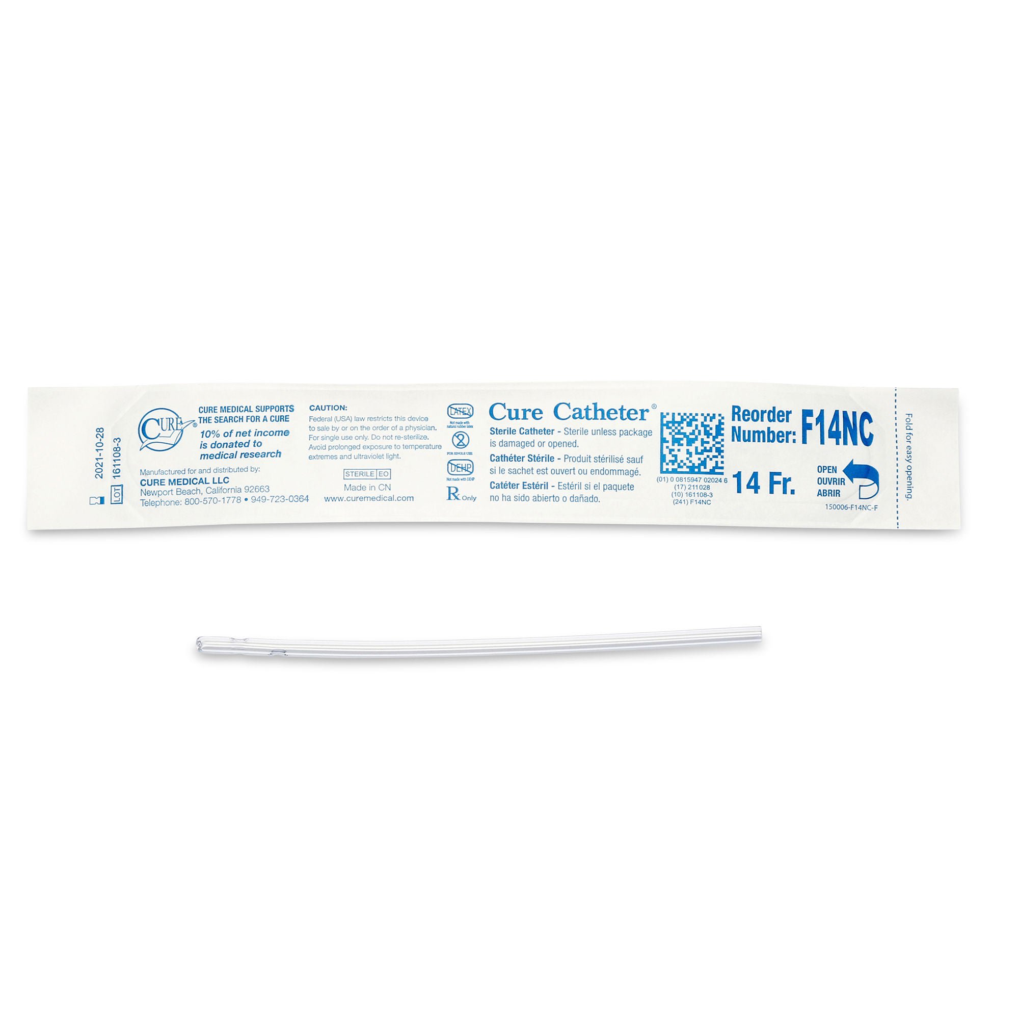 Cure Catheter™ Intermittent Catheter without Connector