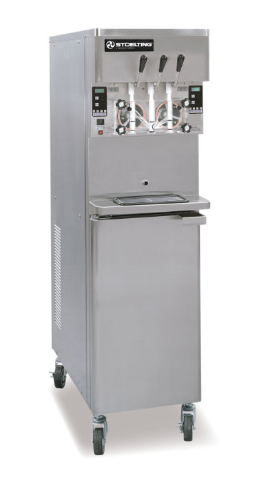 220- to 240-volt air-cooled 1-phase pressurized slim twin-twist soft serve floor model