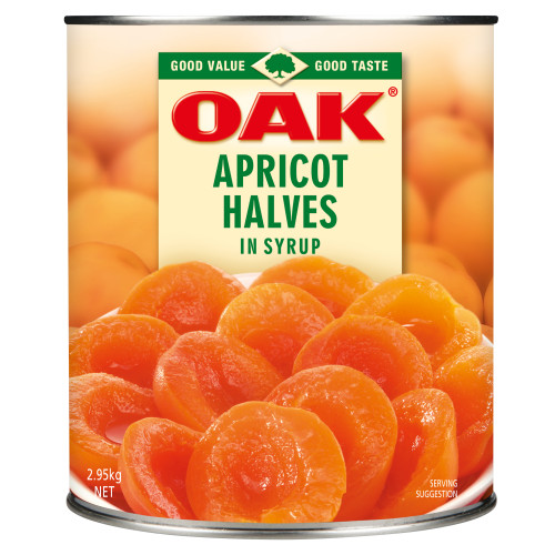  OAK® Apricot Halves in Syrup 2.95kg 